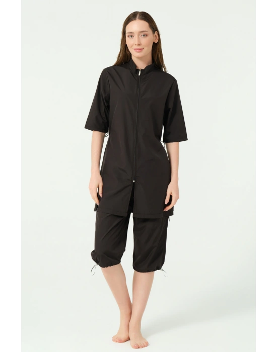 Klasik Yarım Kol Yarı Kapalı Mayo