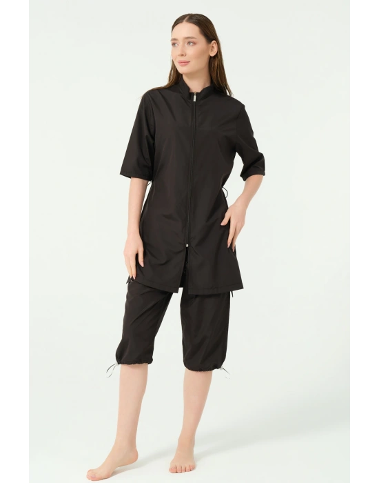 Klasik Yarım Kol Yarı Kapalı Mayo