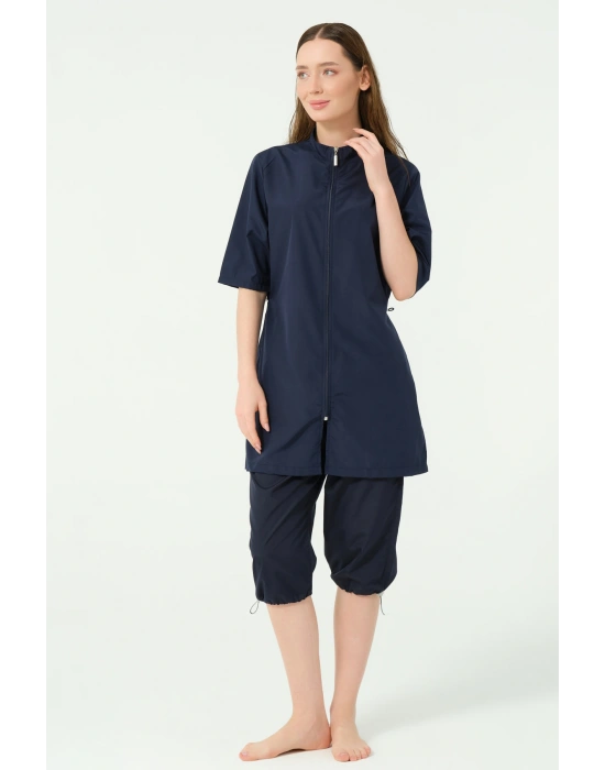 Klasik Yarım Kol Yarı Kapalı Mayo