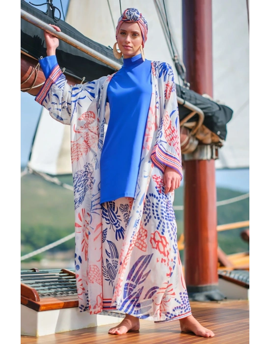 Yakamoz Desenli Tesettür Mayo