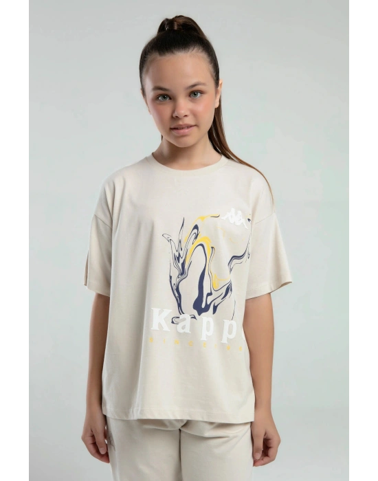 Kız Çocuk Krem Tişört