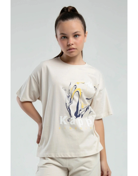 Kız Çocuk Krem Tişört