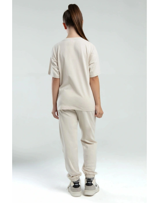 Kız Çocuk Krem Tişört