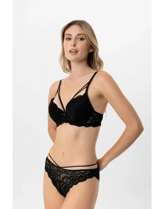 Soft Push Up Kaplı Dantelli Sütyen Takım