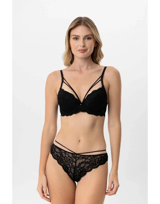 Soft Push Up Kaplı Dantelli Sütyen Takım