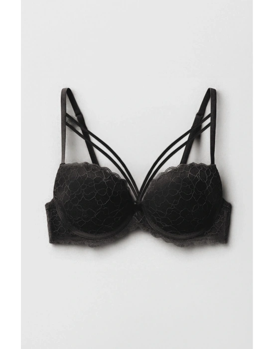 Soft Push Up Kaplı Dantelli Sütyen Takım