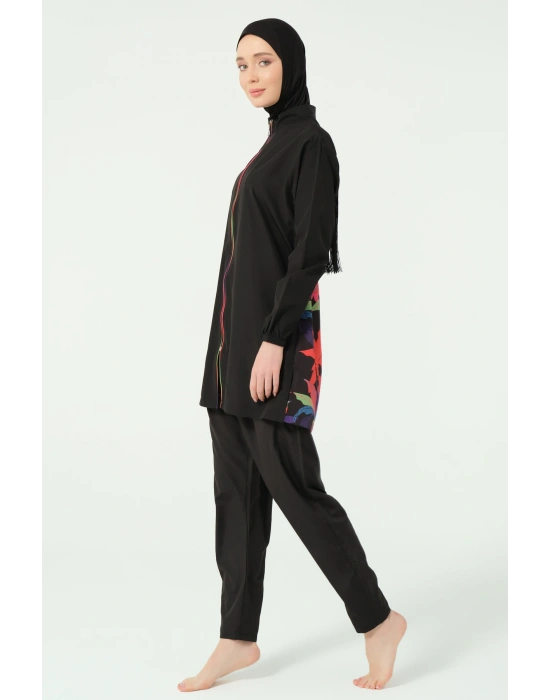 Arkası Püskül Süslemeli Tesettür Mayo