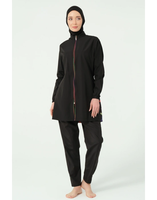 Arkası Püskül Süslemeli Tesettür Mayo