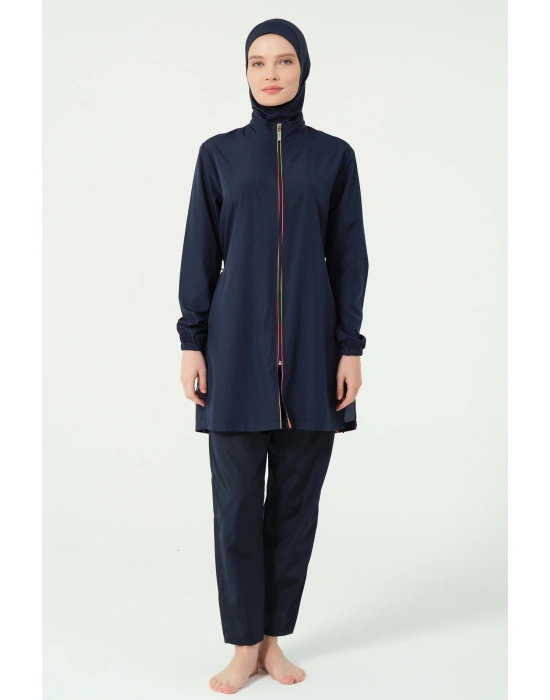 Arkası Püskül Süslemeli Tesettür Mayo