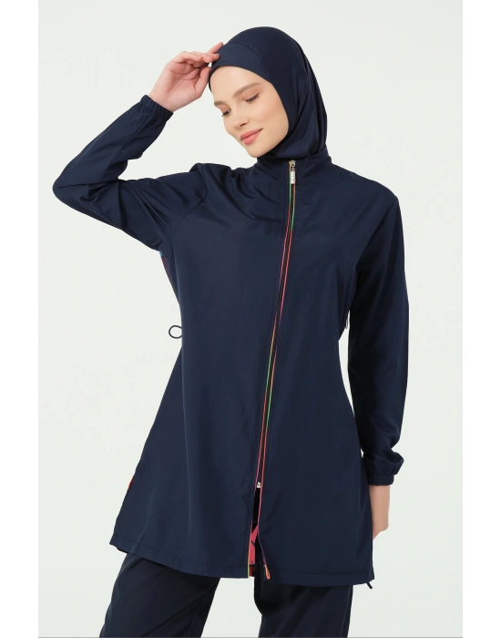 Arkası Püskül Süslemeli Tesettür Mayo