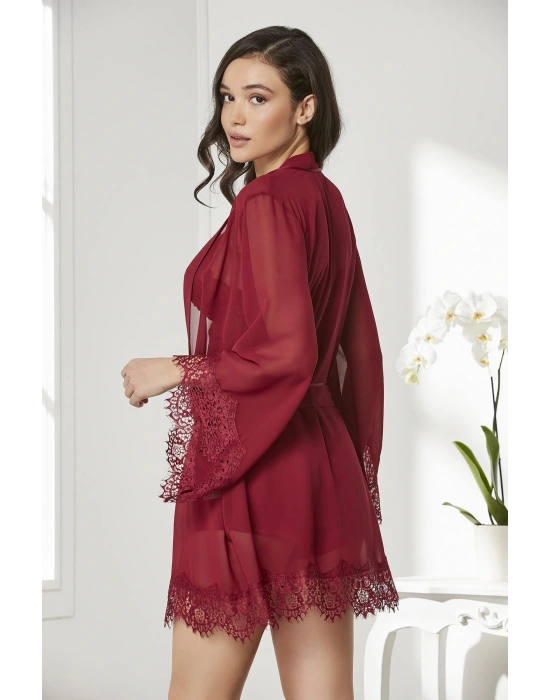 Saten Dörtlü Gelin Çeyiz Seti - 7005 Bordo