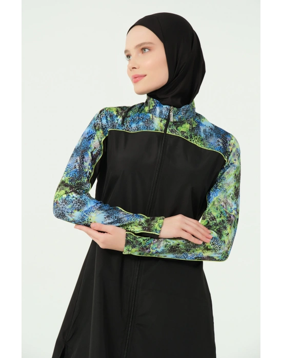 Trop Kıl biye Süslemeli Tesettür Mayo