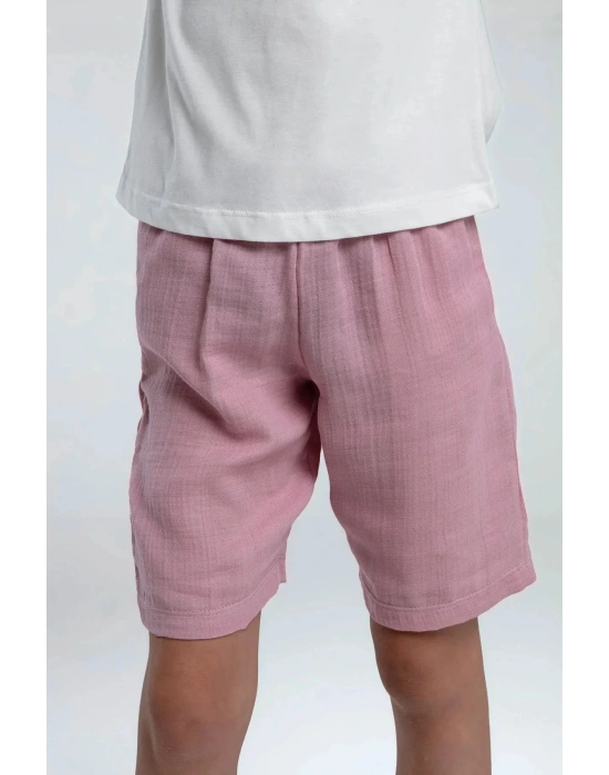 KIZ ÇOCUK BERMUDA TAKIM - Beyaz