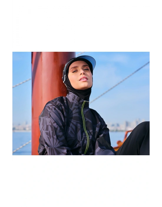 Neon Biye Detaylı Spor Tesettür Mayo