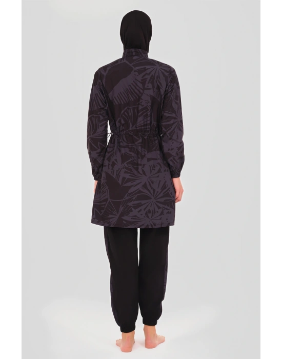 Neon Biye Detaylı Spor Tesettür Mayo