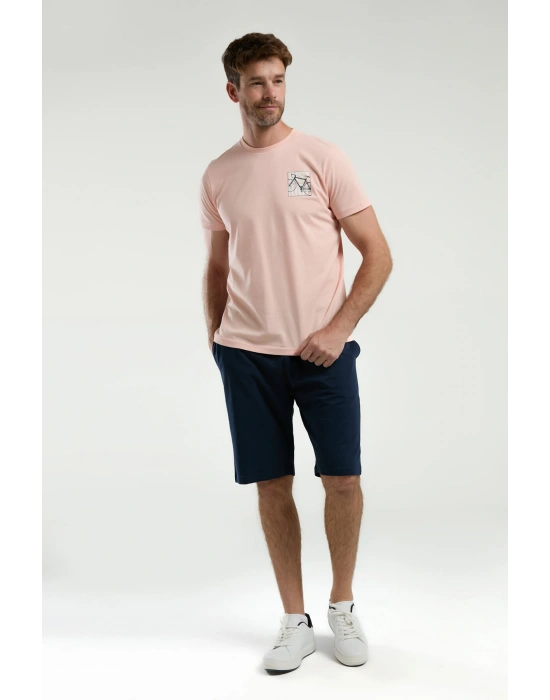 Erkek Pembe Bermuda Takım