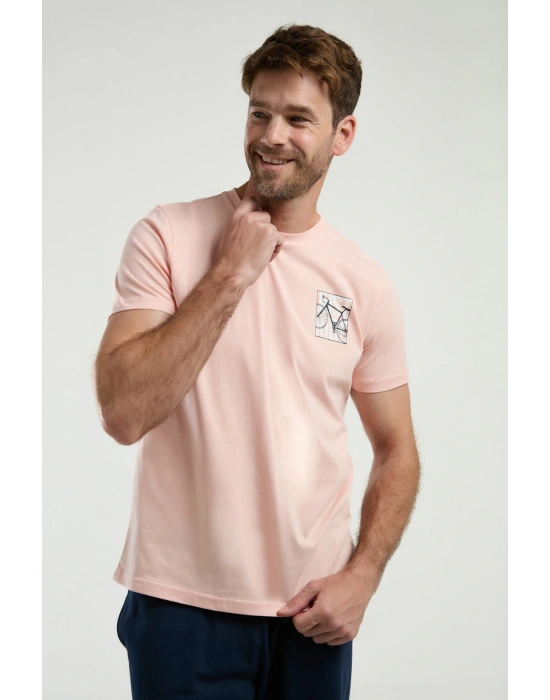 Erkek Pembe Bermuda Takım