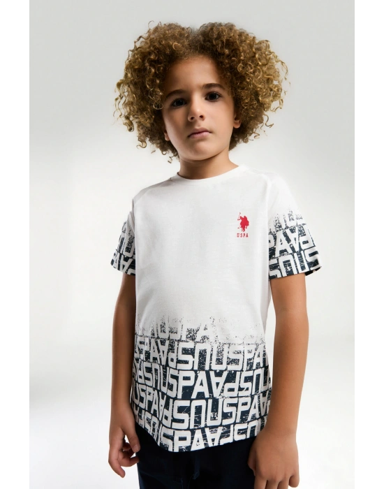 Erkek Çocuk Beyaz Bermuda Takım