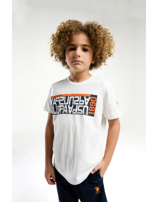 Erkek Çocuk Beyaz Bermuda Takım