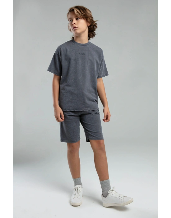 Erkek Gri Bermuda Takım