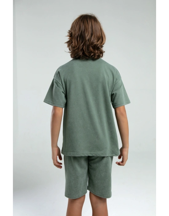 Erkek Yeşil Bermuda Takım