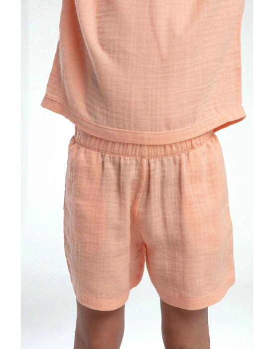 Kız Çocuk Turuncu Şort Takım