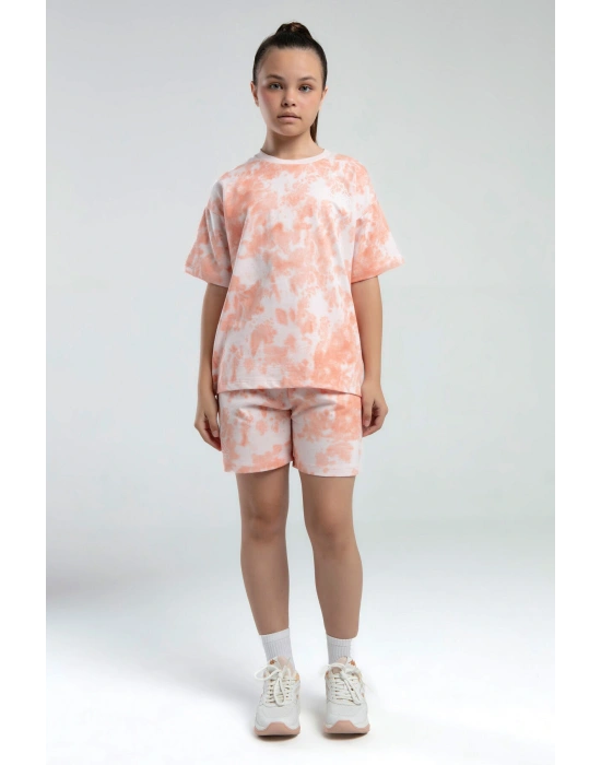 Kız Çocuk Pembe Şort Takım