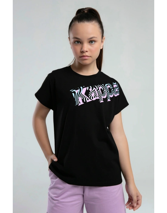 Kız Çocuk Siyah Tişört