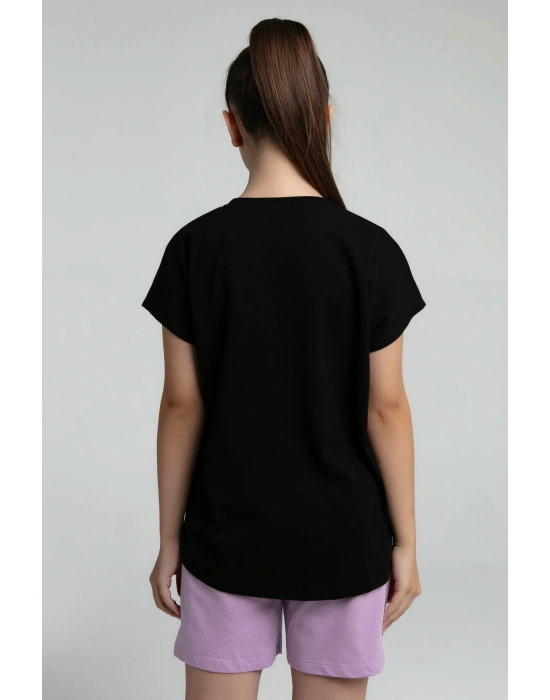 Kız Çocuk Siyah Tişört
