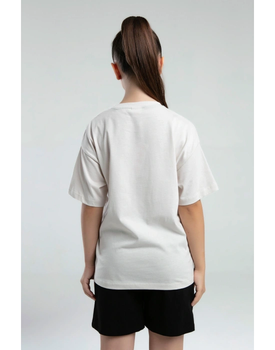 Kız Çocuk Krem Tişört