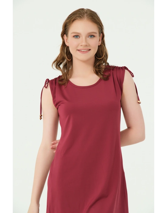 Rustin Kol Toplamalı Sıfır Kol Yarı Kapalı Mayo