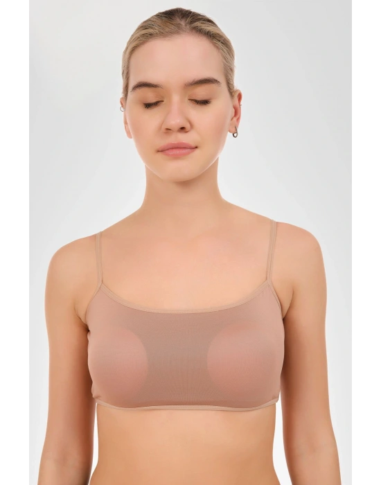 Rustin Kol Toplamalı Sıfır Kol Yarı Kapalı Mayo