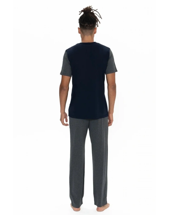 U.s Polo Assn. 18898 Erkek Kısa Kollu Bisiklet Yaka Pijama Takımı-Lacivert