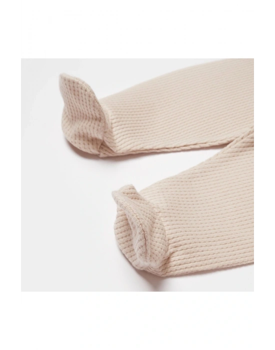 Waffle Smile Patikli Pantolon Ekru