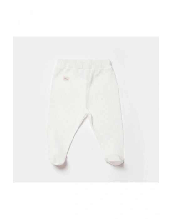 Bibaby Biorganic Waffle Smile Patikli Pantolon 57899 Ekru