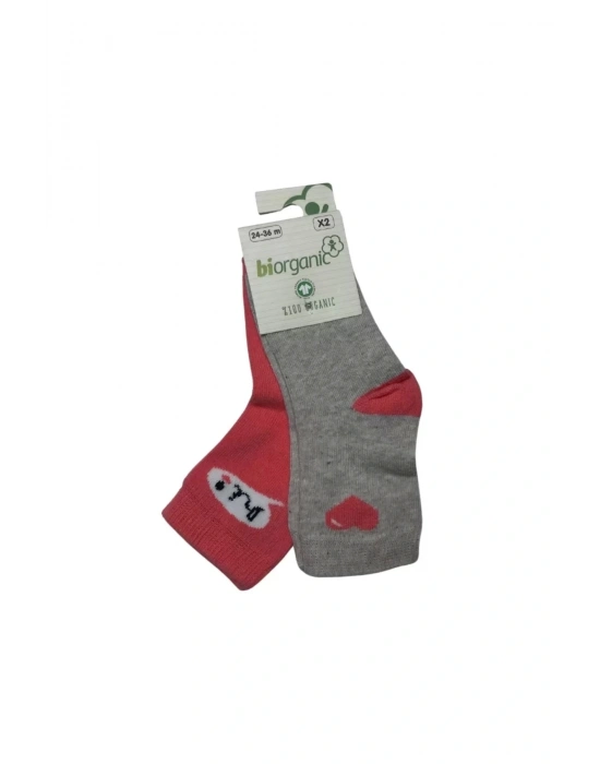 Biorganic Hi Kız 2Li Çorap 68403 Bej Nar