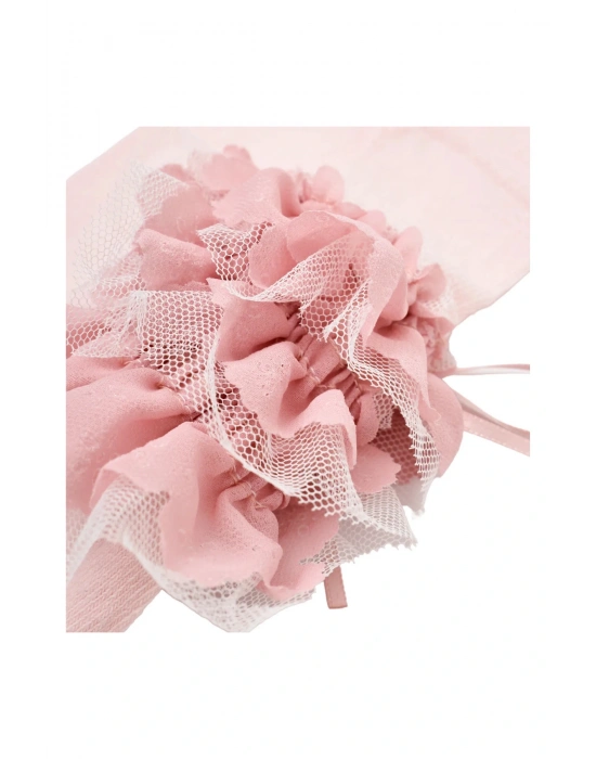 Biorganic Jakarlı Dantelli Külotlu Çorap 68440 Pembe