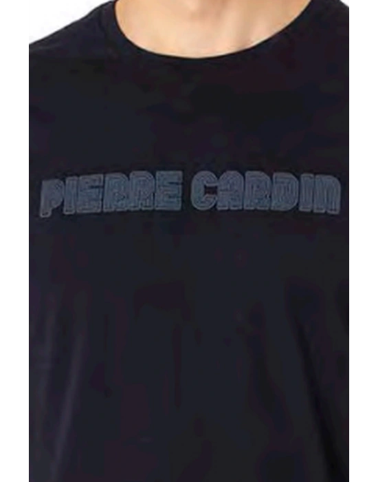 6093 Erkek Uzun Kollu Bisiklet Yaka Pijama Takımı-Lacivert