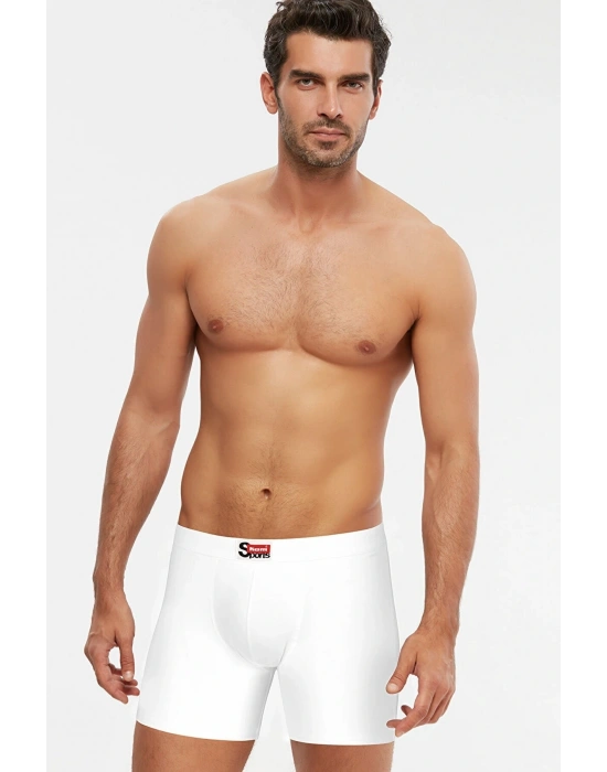 2li Boxer Arsenal, Düz Uzun Boy Pamuklu Likralı Erkek Boxer