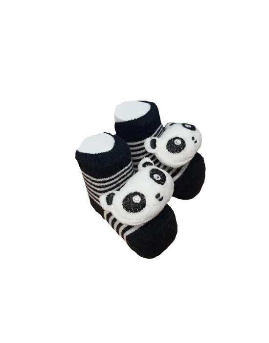 Unisex Bebek Siyah Çıngıraklı Çorap