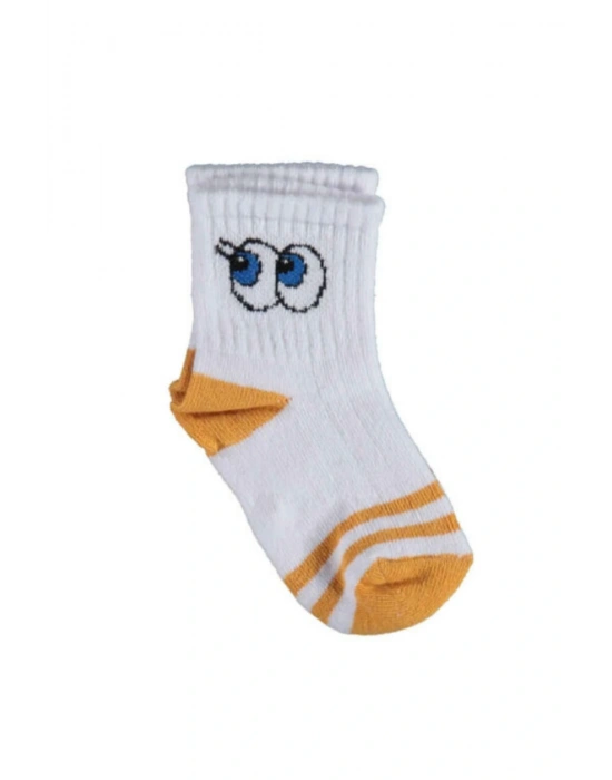 Organik Çorap Soket Kısa Eyes Hardal