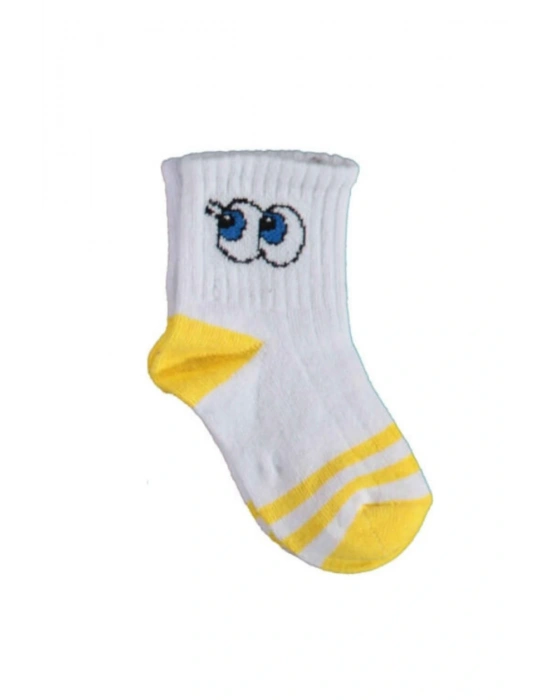 Organik Çorap Soket Kısa Eyes Sarı