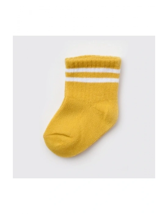 Unisex Çizgili Tekli Bebek Çorabı 68458