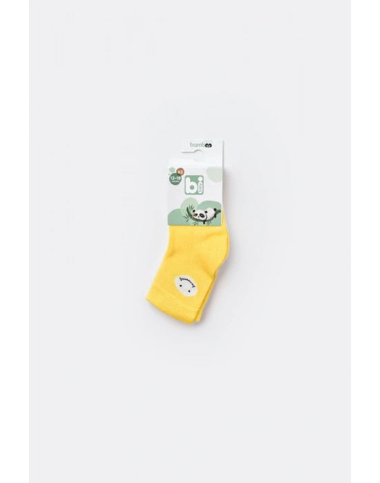 Desenli Bamboo 2li Çorap