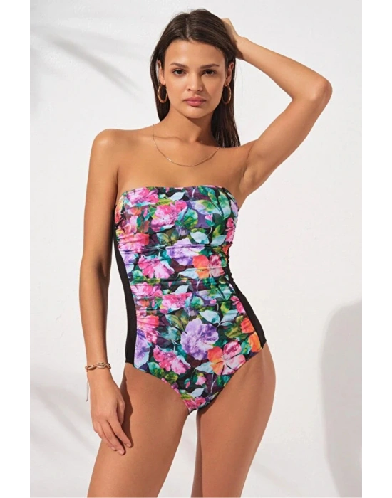 Maria Parçalı Soft Straplez Mayo Violet DLX-231123