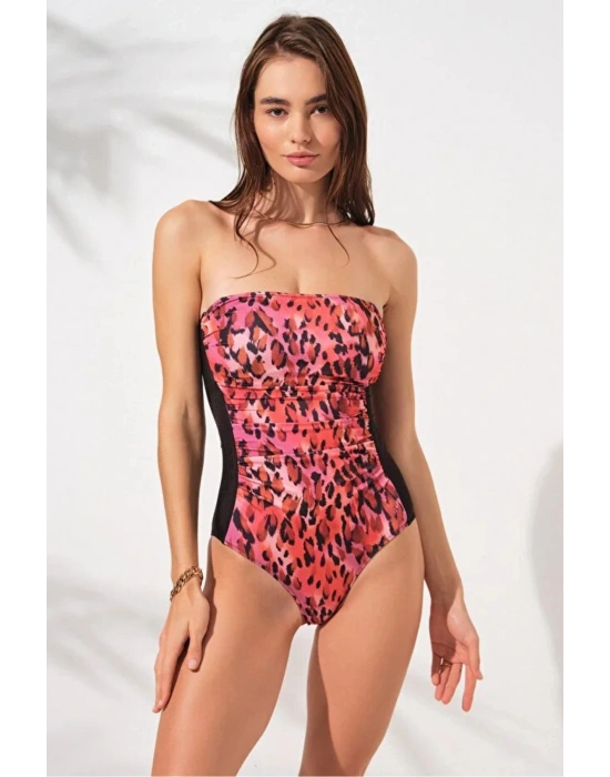 Maria Parçalı Soft Straplez Mayo Blush DLX-231123