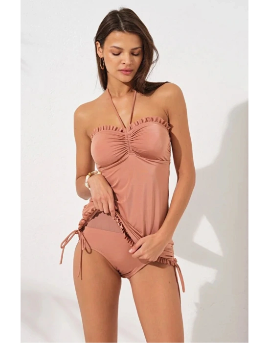 Jersey Soft Straplez Elbise Mayo DLX-231128