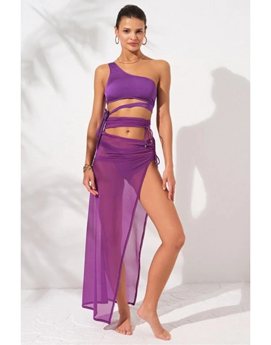 Yırtmaçlı Tül Tek Etek DLX-231807