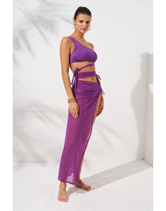 Yırtmaçlı Tül Tek Etek DLX-231807