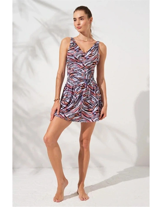 Lena Kruvaze Formlu Şortlu Elbise Mayo DLX-231130